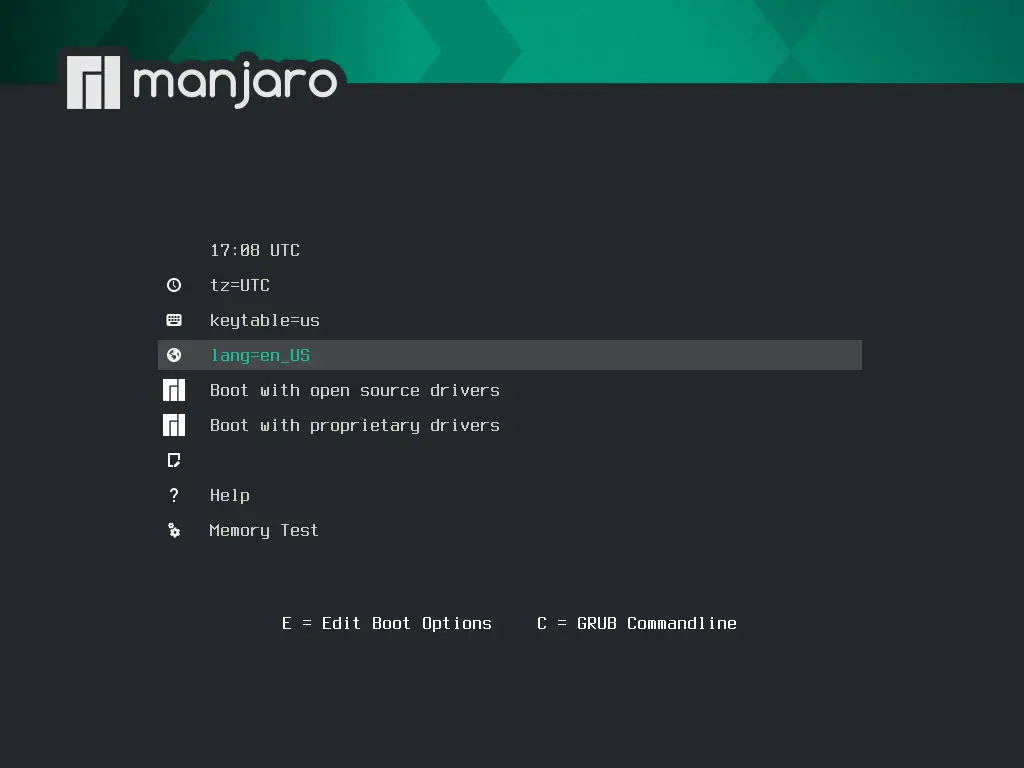 Manjaro 引导界面